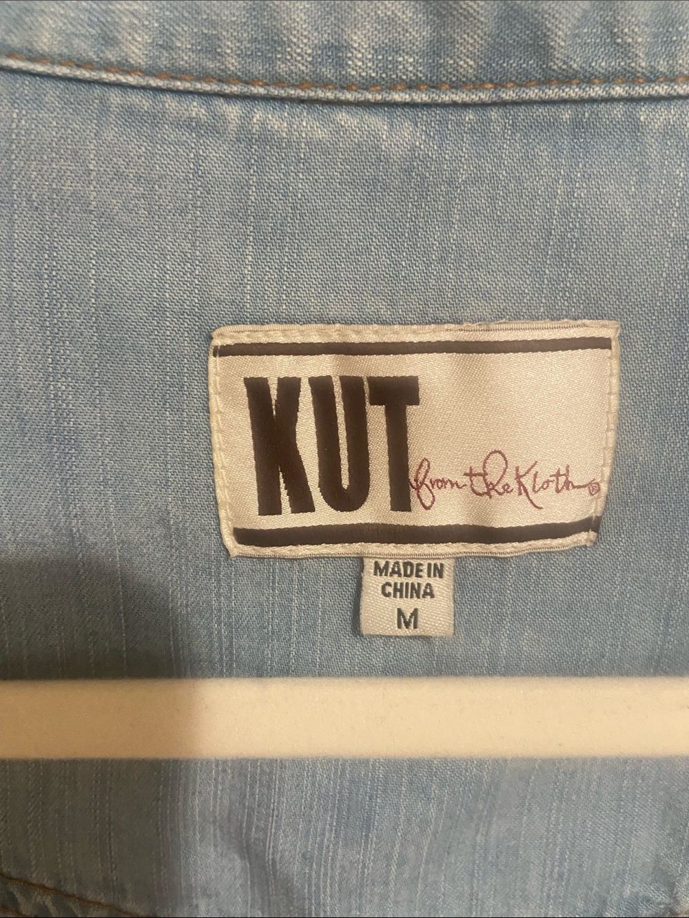 Kut from the Kloth Light Blue Chambray Button-Up